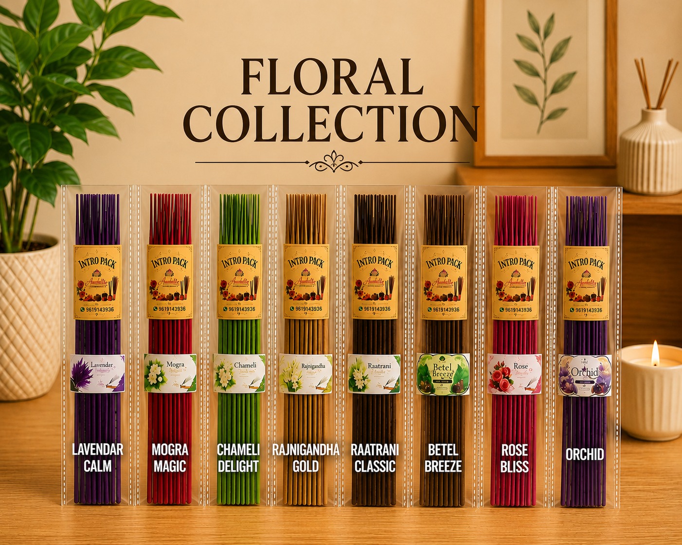 Intro pack of 8 - Floral Collection